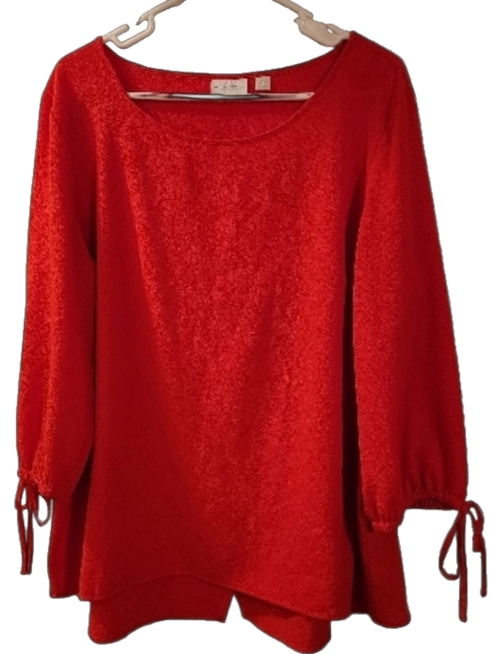 New York & Company Red Orange Textured Top